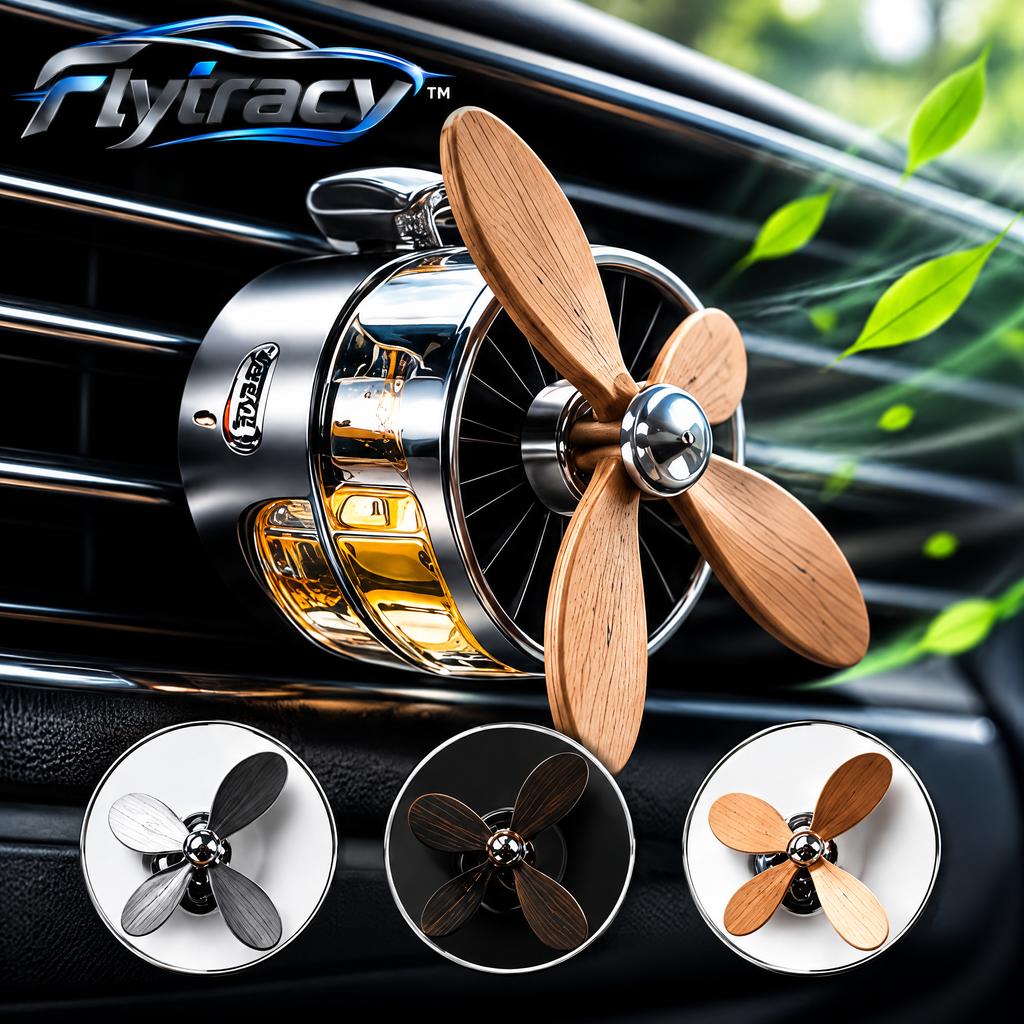 Flytracy™ Solar-Powered Car Air Freshener – Premium Rotating Fragrance Diffuser for a Fresh Driving Experience