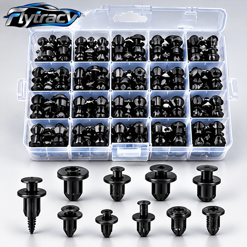 Flytracy™ Automotive Push Rivet Clips Kit (240PCS) – Universal Car Body Fastener Replacement Set with Storage Case