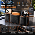Flytracy™ Car Seat Side Organizer – Premium Leather Storage Pocket for Convenient Vehicle Organization